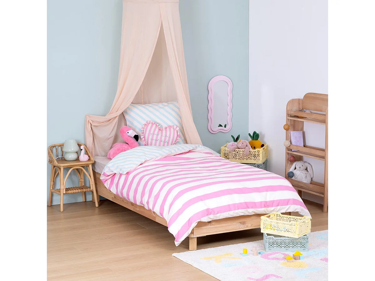 Funda nórdica algodón rosa 0.5x140x200 cm