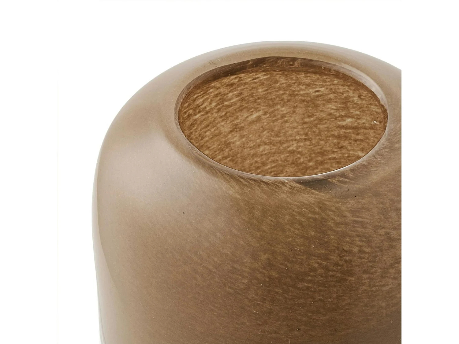 Photophore rond en verre brun