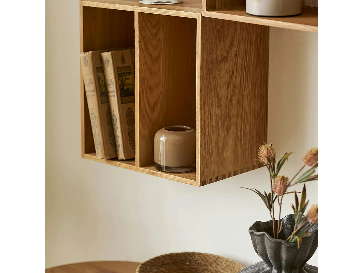 Photophore rond en verre brun