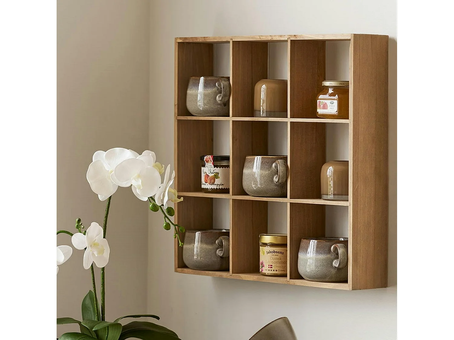 Photophore rond en verre brun