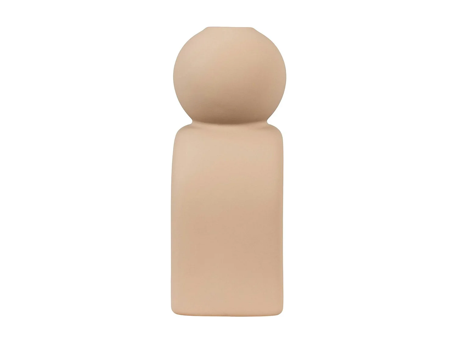 Bougeoir design arche en céramique marron