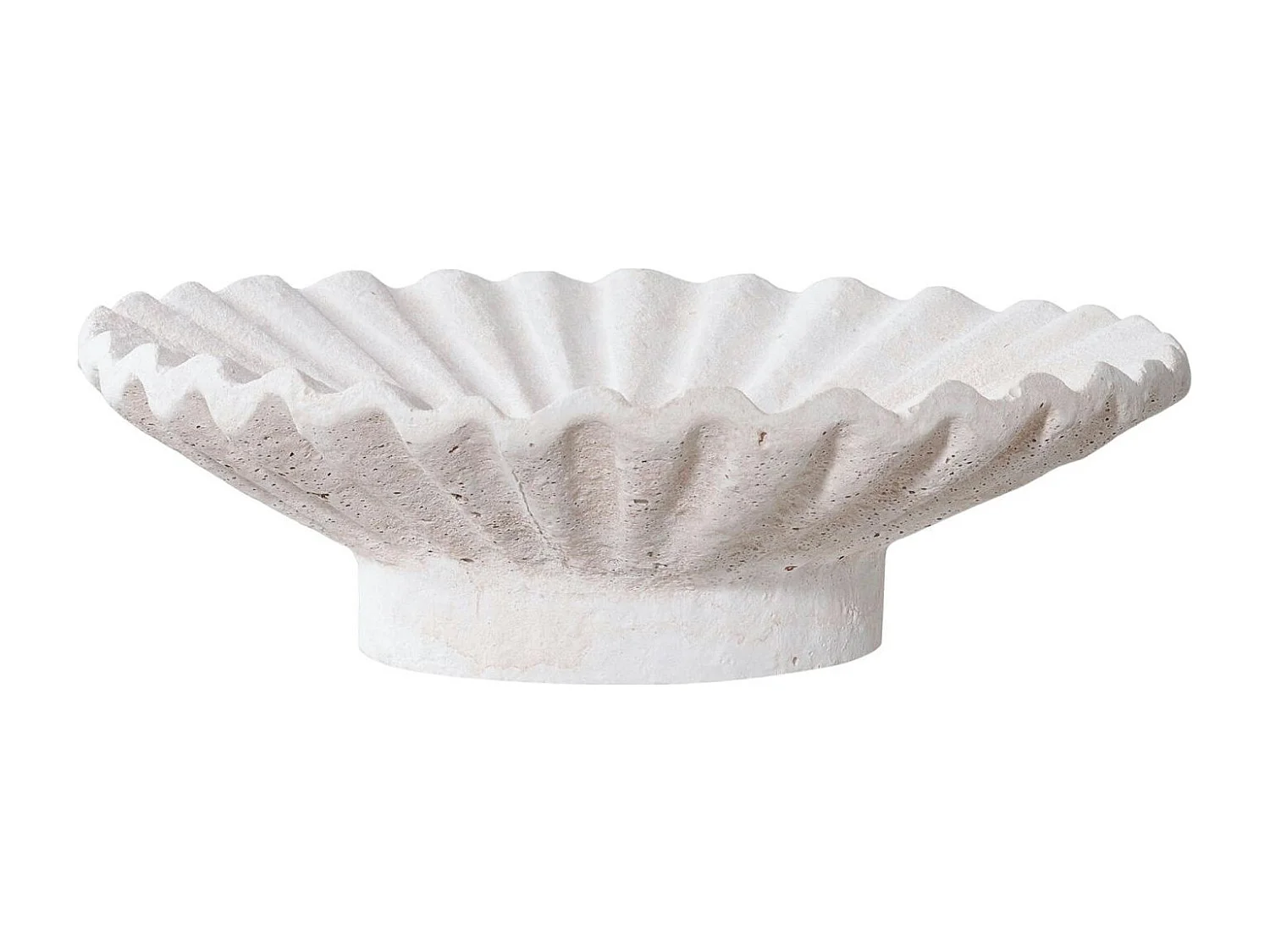 Bougeoir déco en ciment blanc (lot de 2)