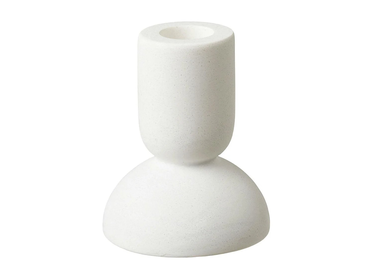 Bougeoir blanc design (2 formes assorties)