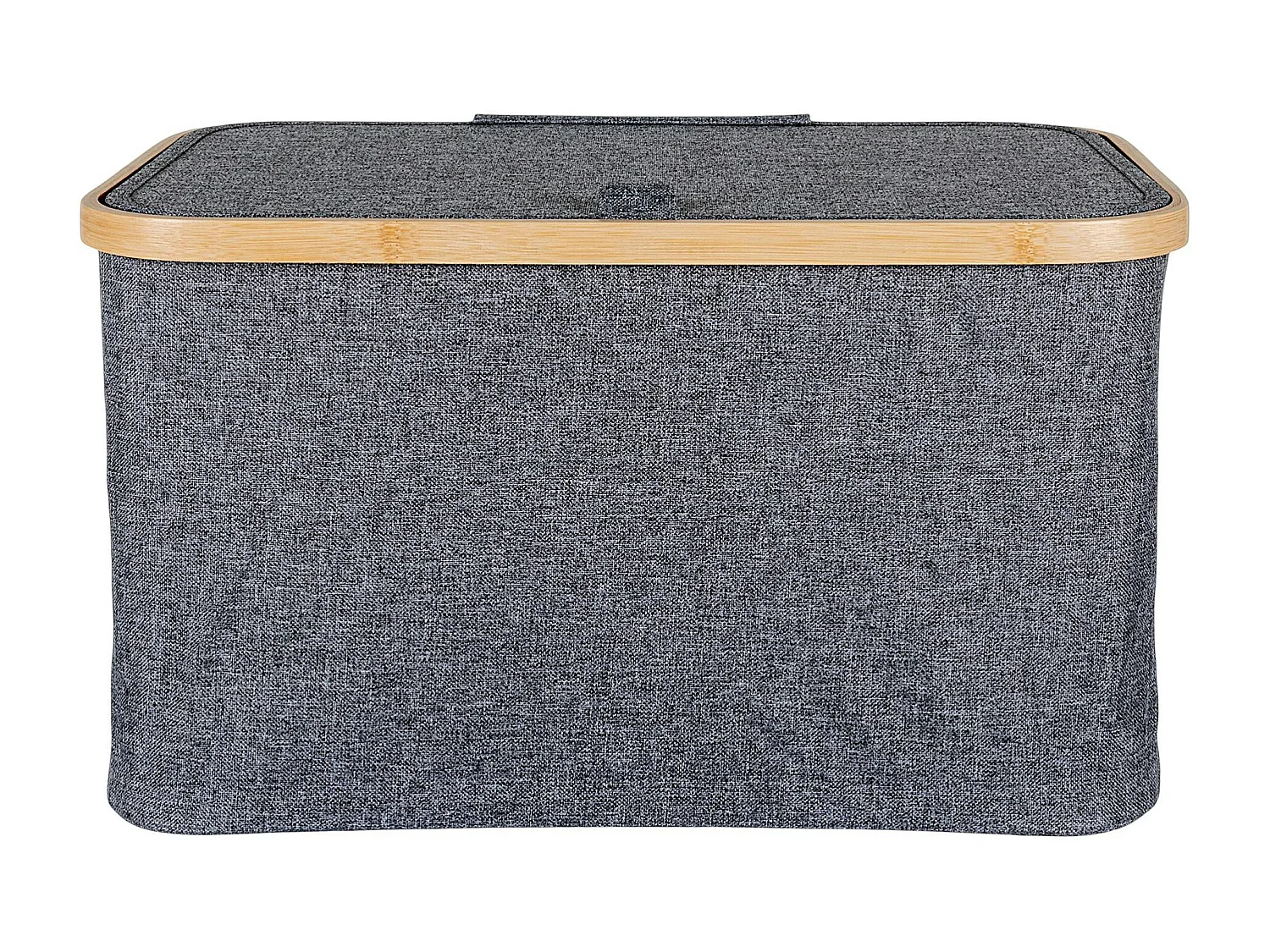 Panier de rangement gris avec couvercle 45 cm