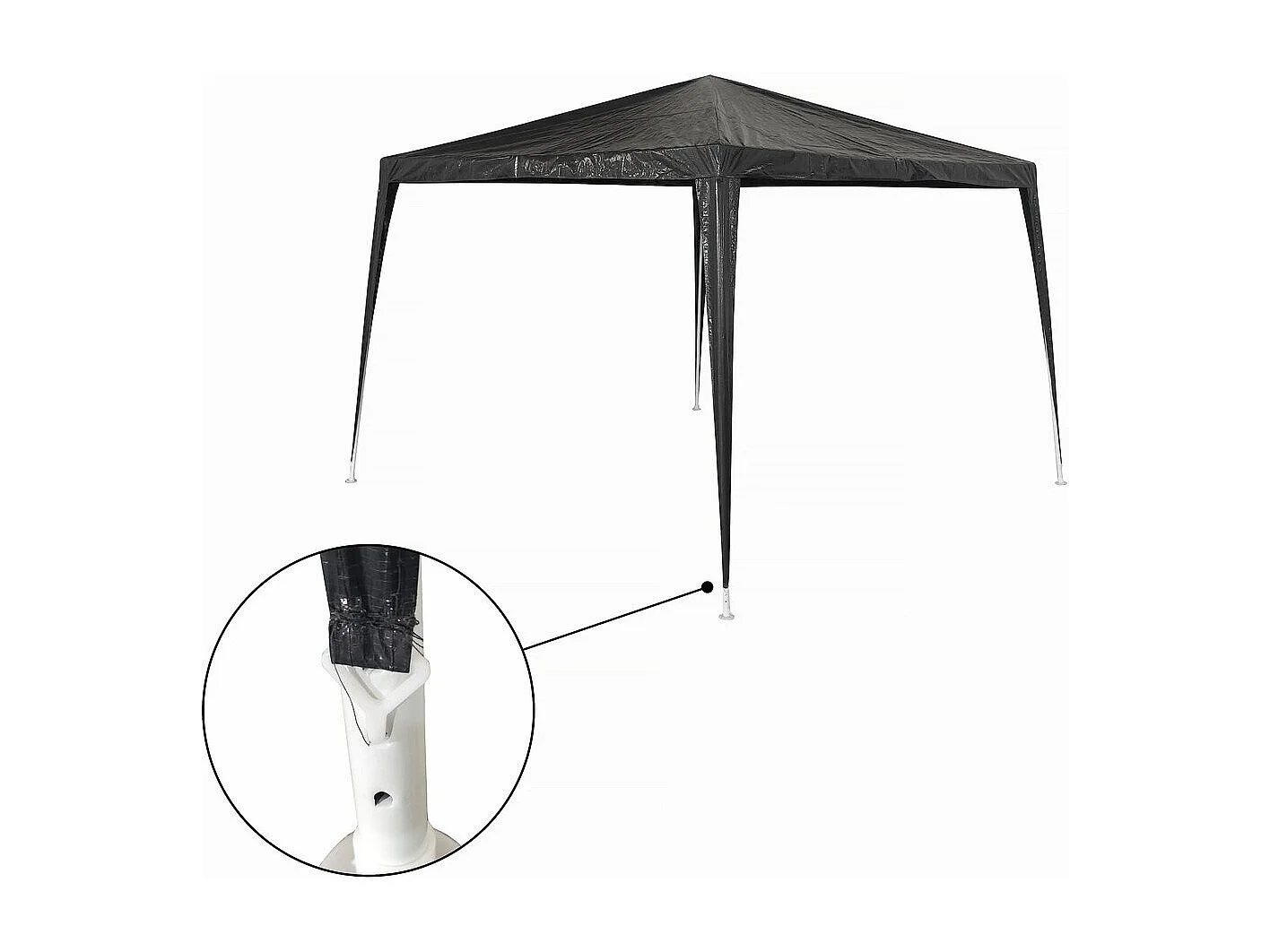 Tonnelle de jardin "Natacha 3" - 3 x 3 m - Gris