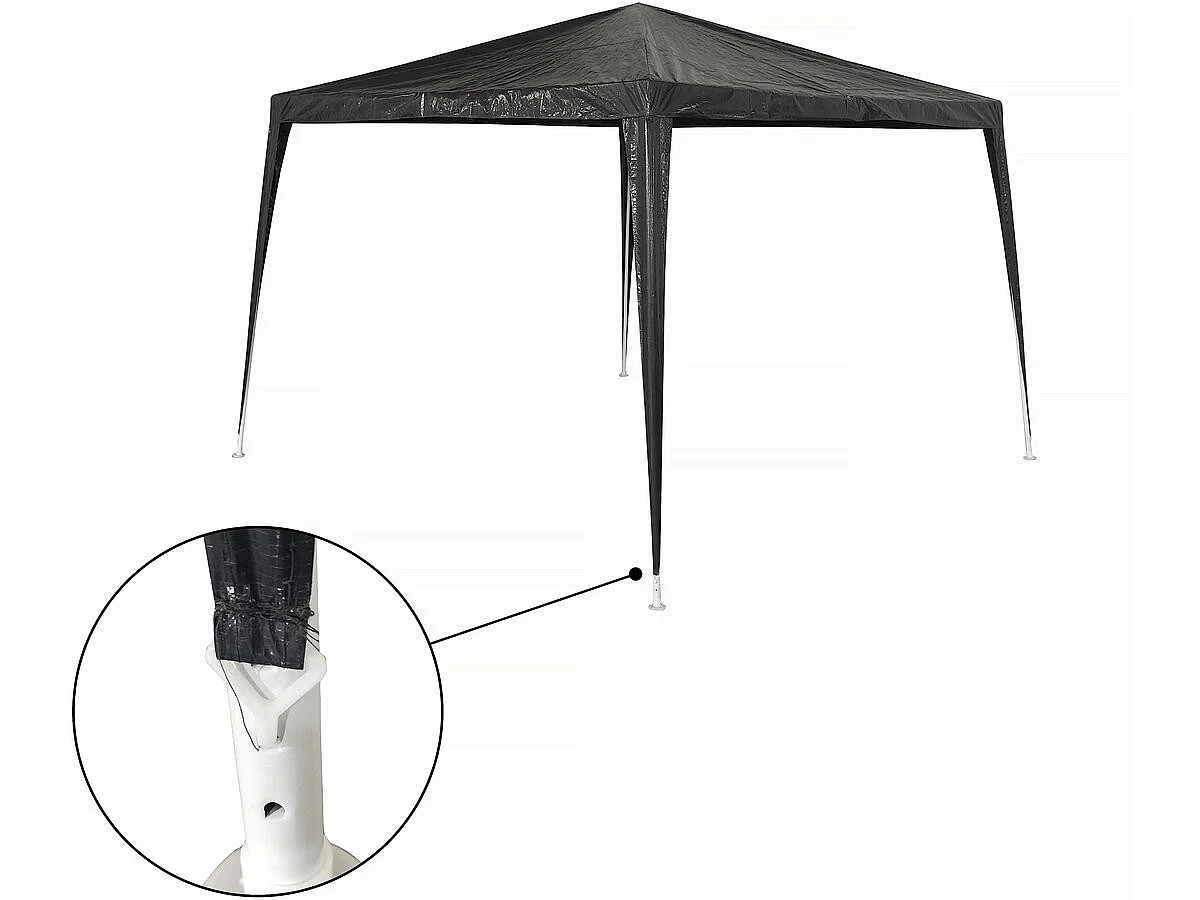 Tonnelle de jardin "Natacha 3" - 3 x 3 m - Gris