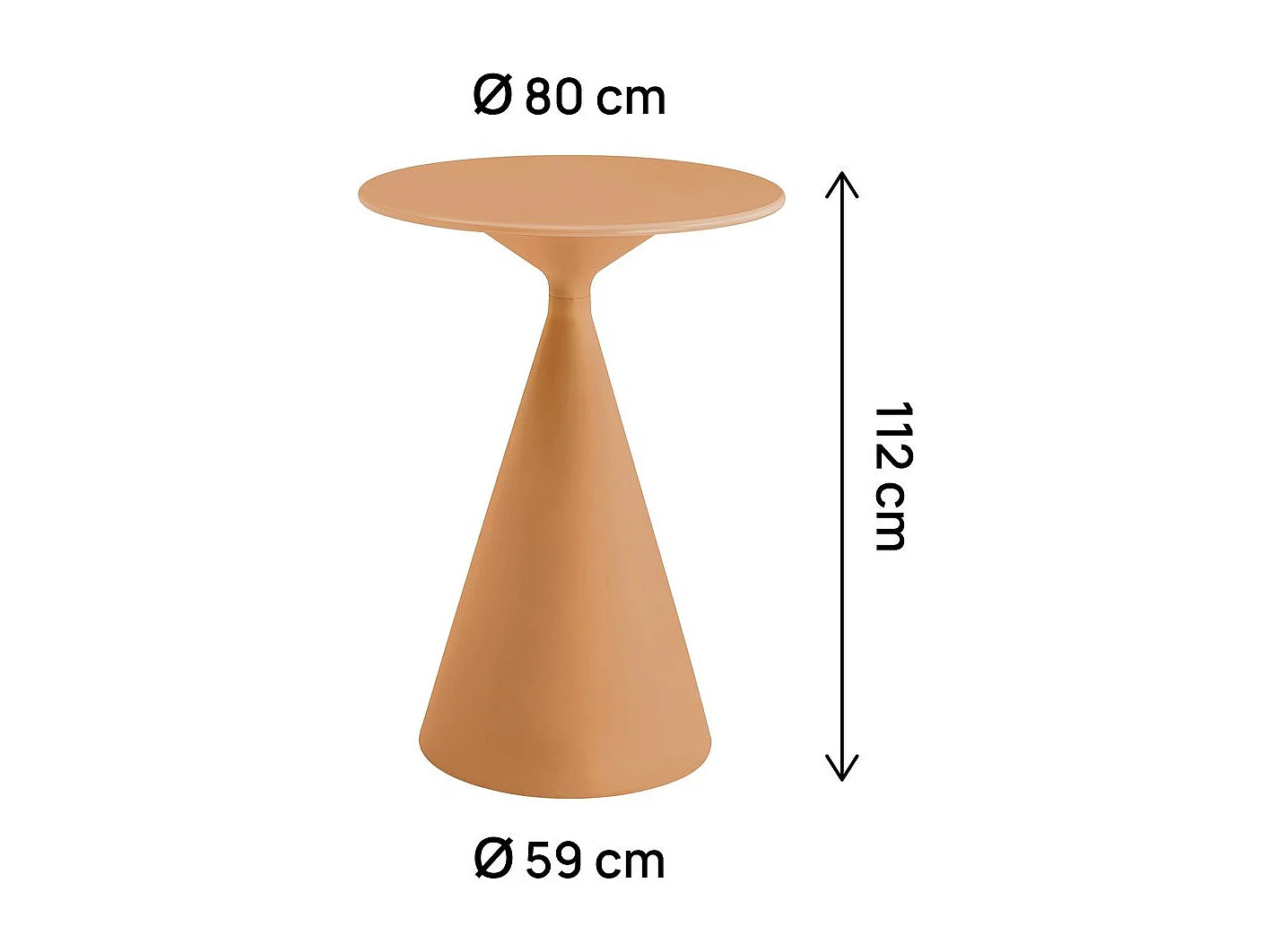 Table de jardin en métal "Néora" - Orange