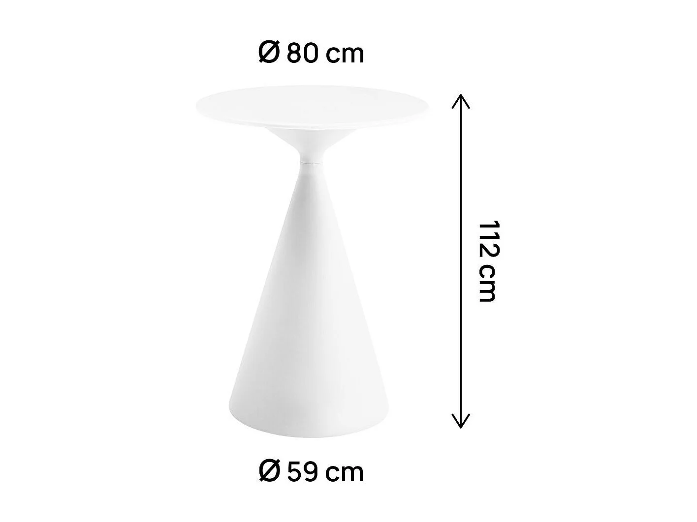 Table de jardin en métal "Néora" - Blanc