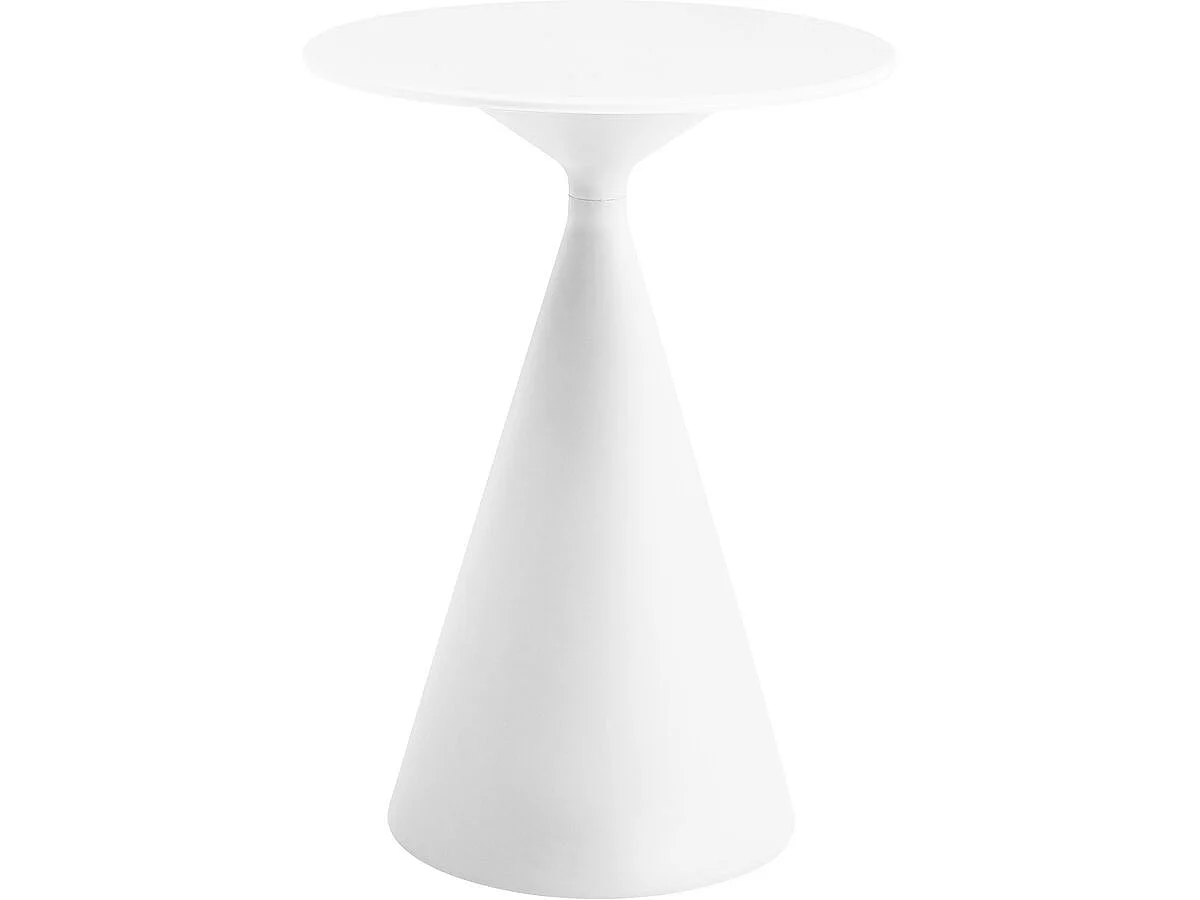 Hoher Garten-Bistrotisch ⌀80 cm "Néora" – Weiß