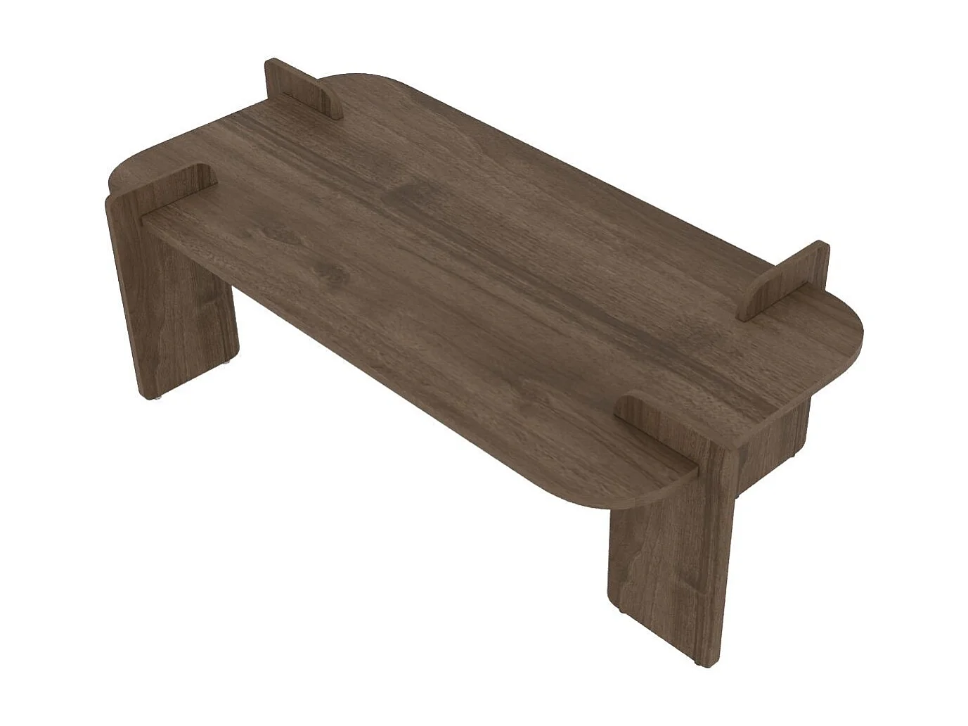Table basse en bois "Lovge" 120 x 60 x 35 cm - Noyer