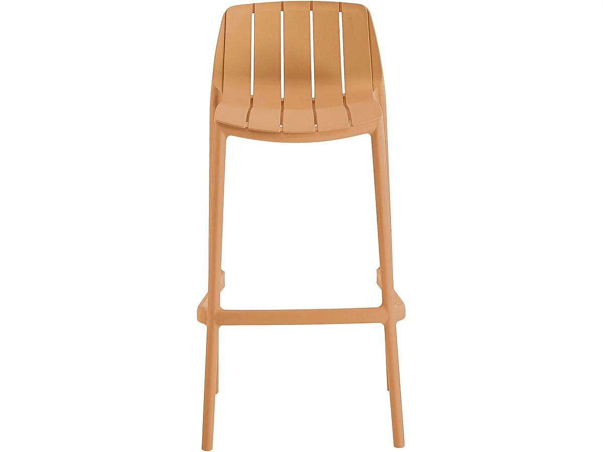 Lot de 2 chaises hautes de jardin empilable "Vaena" - Orange