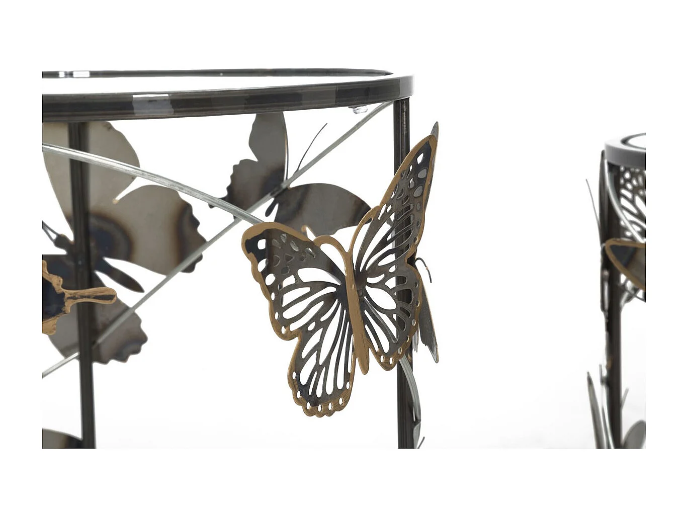 Set di Tavolini Farfalla 34, Multicolore, 41,3x41,3x55 cm, Kendra Home