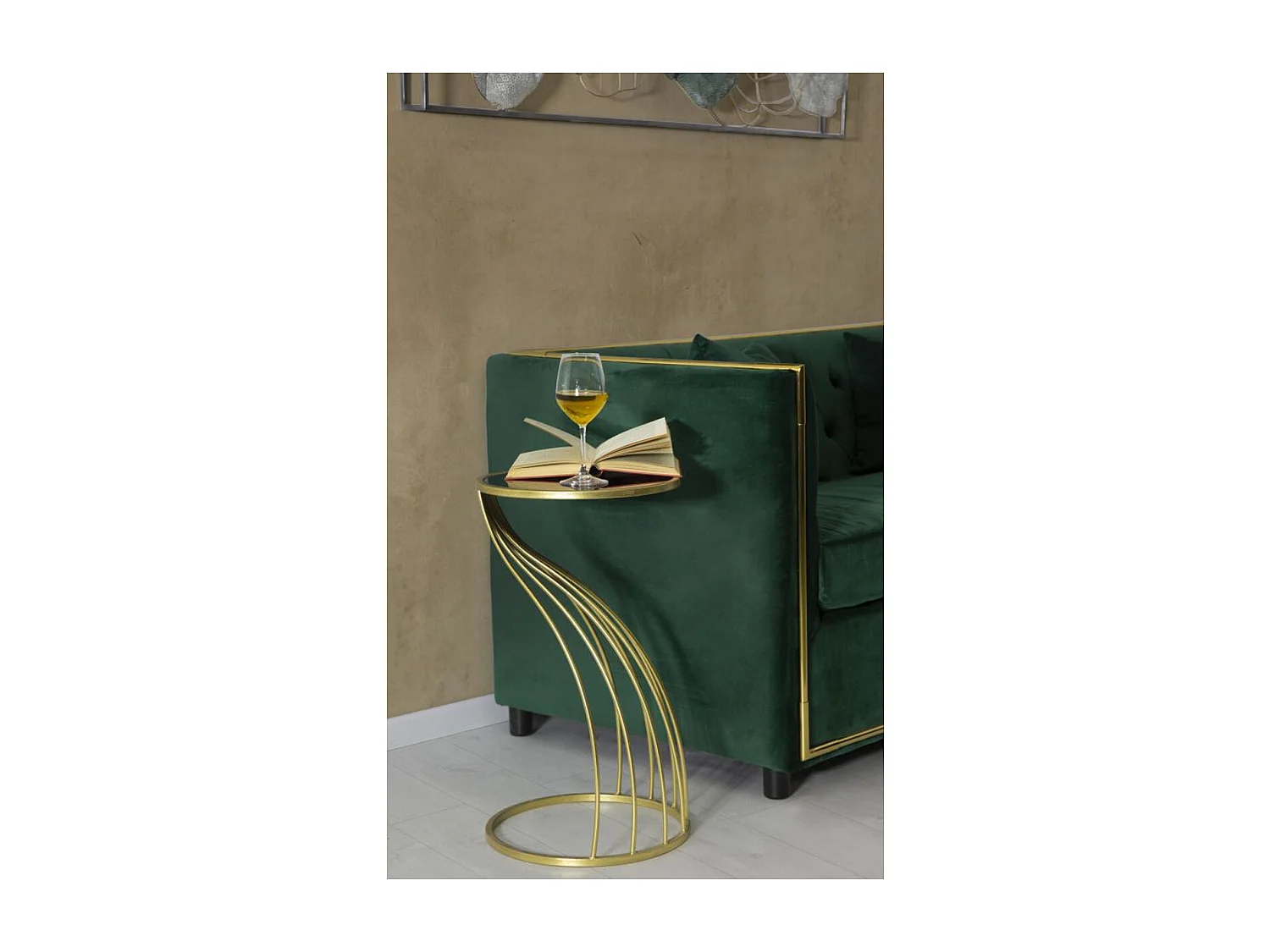 Mesa de Centro VKH548, Oro, 35x35x60 cm, Kendra Home