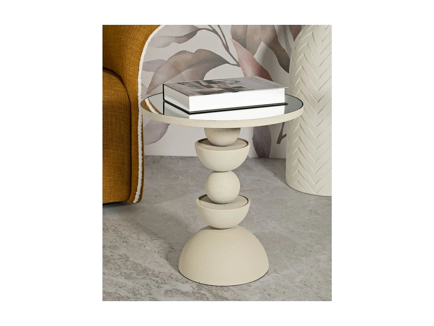 Koffietafel VKH799, Beige, 40,5x40,5x42 cm, Kendra Home