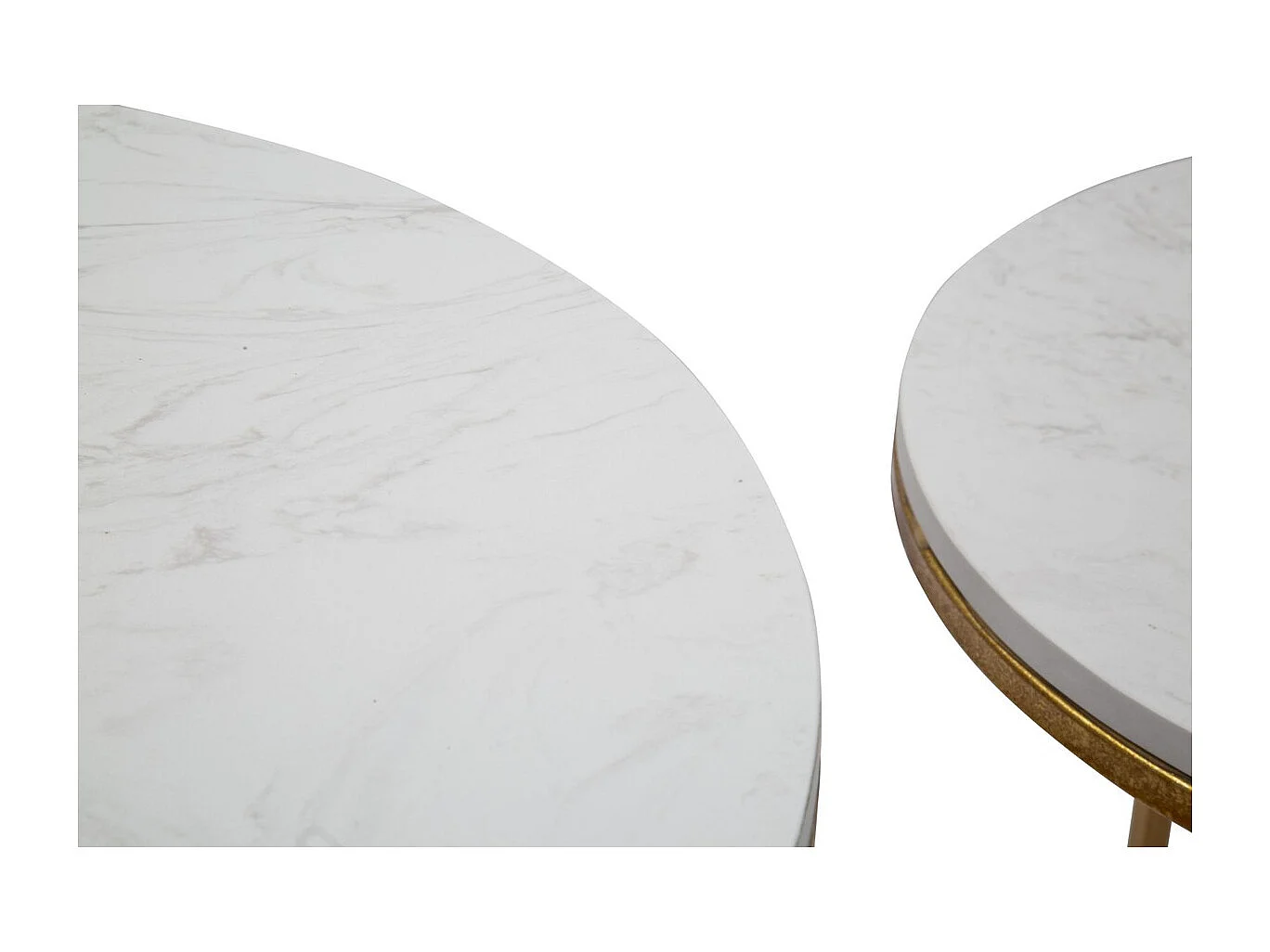 Set di Tavolini VKH534, Oro, 52x52x63 cm, Kendra Home