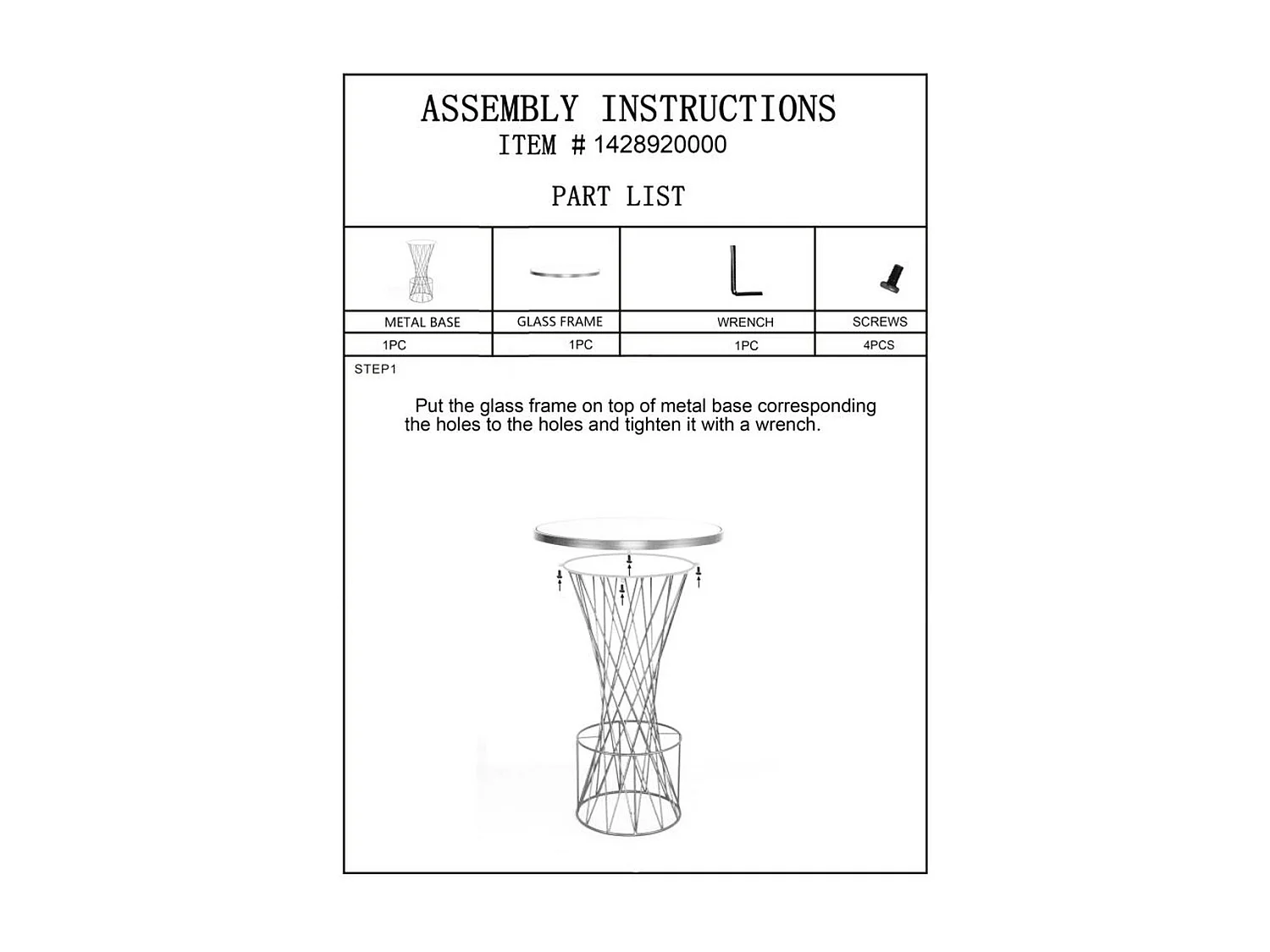 Mesa de Centro VKH805, Oro, 70x70x103 cm, Kendra Home