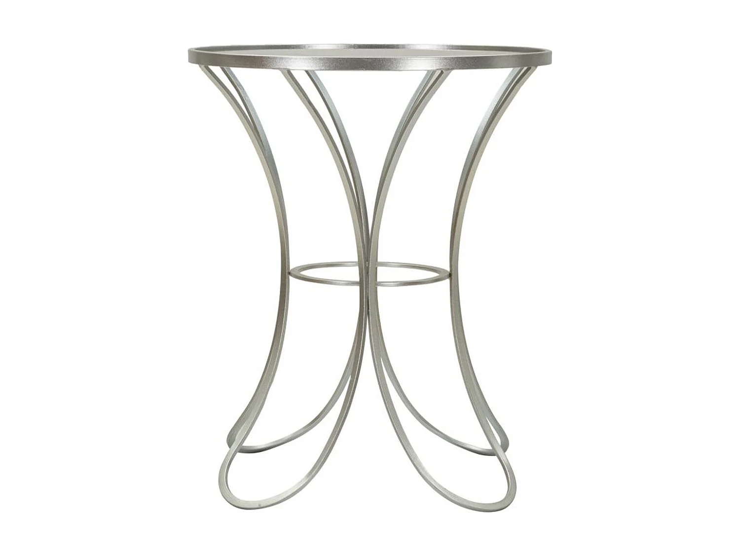 Tavolino VKH564, Argento, 56x56x68 cm, Kendra Home