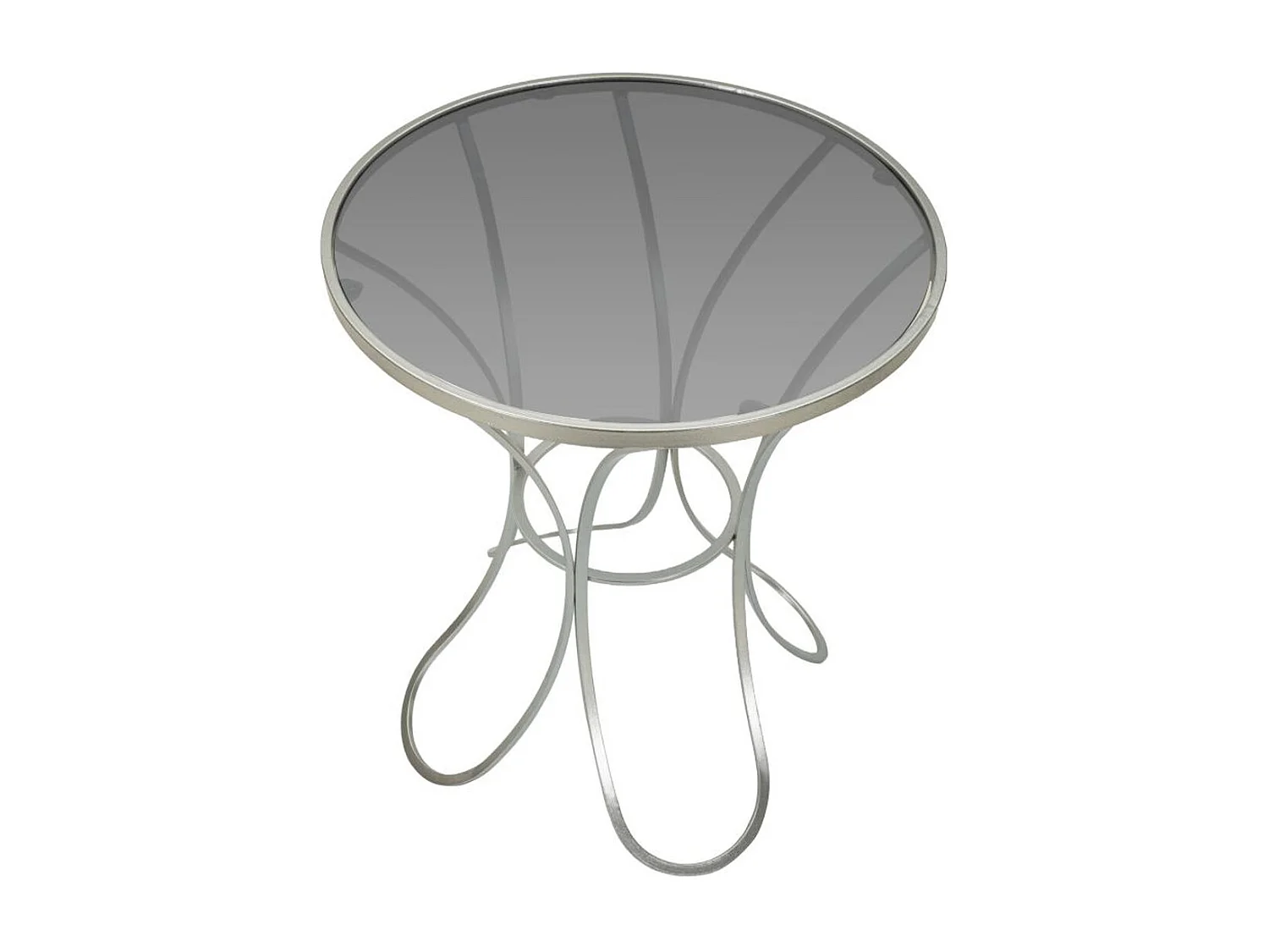 Tavolino VKH564, Argento, 56x56x68 cm, Kendra Home