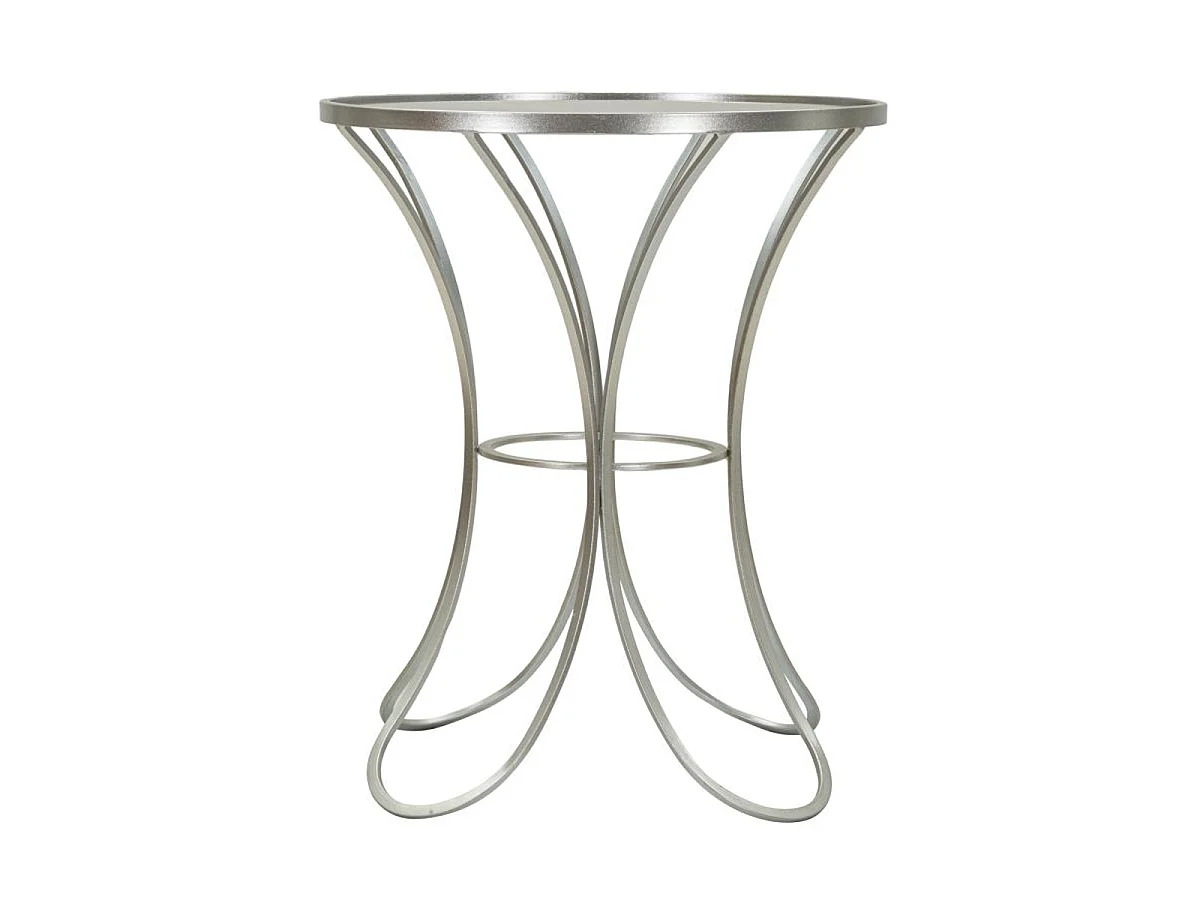 Kaffeetisch VKH564, Silber, 56x56x68 cm, Kendra Home