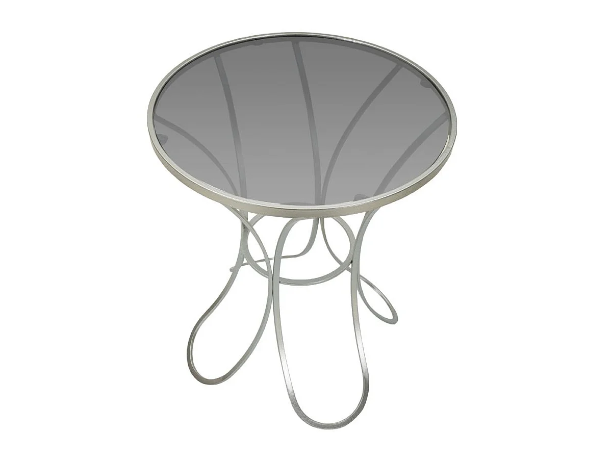 Kaffeetisch VKH564, Silber, 56x56x68 cm, Kendra Home