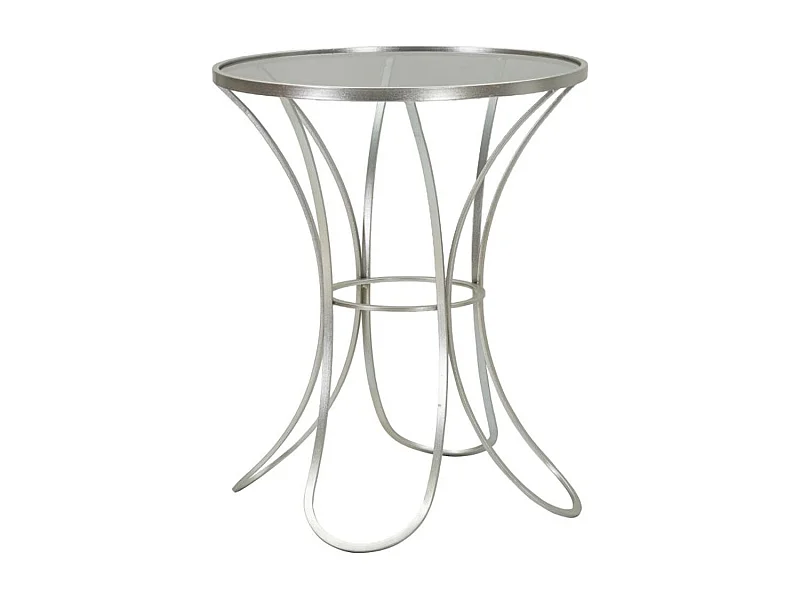 Tavolino VKH564, Argento, 56x56x68 cm, Kendra Home