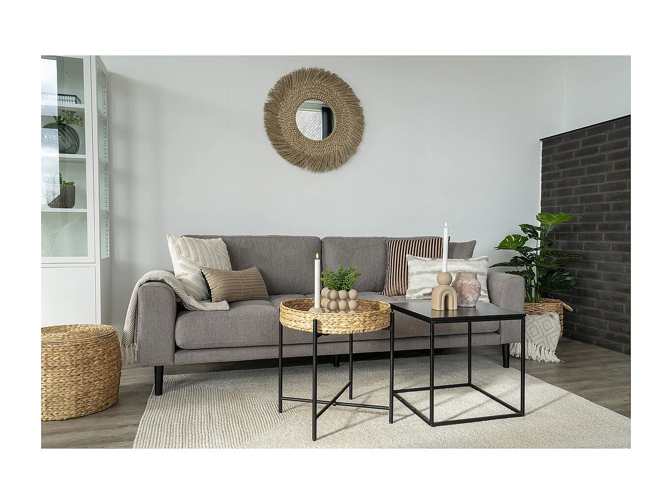 Kaffeetisch Naro, Braun, 50x50x48,5 cm, Kendra Home