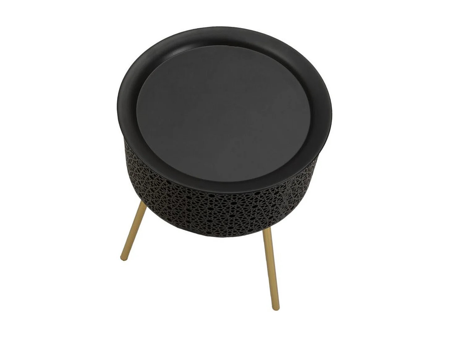 Koffietafel VKH523, Zwart, 35x35x50 cm, Kendra Home