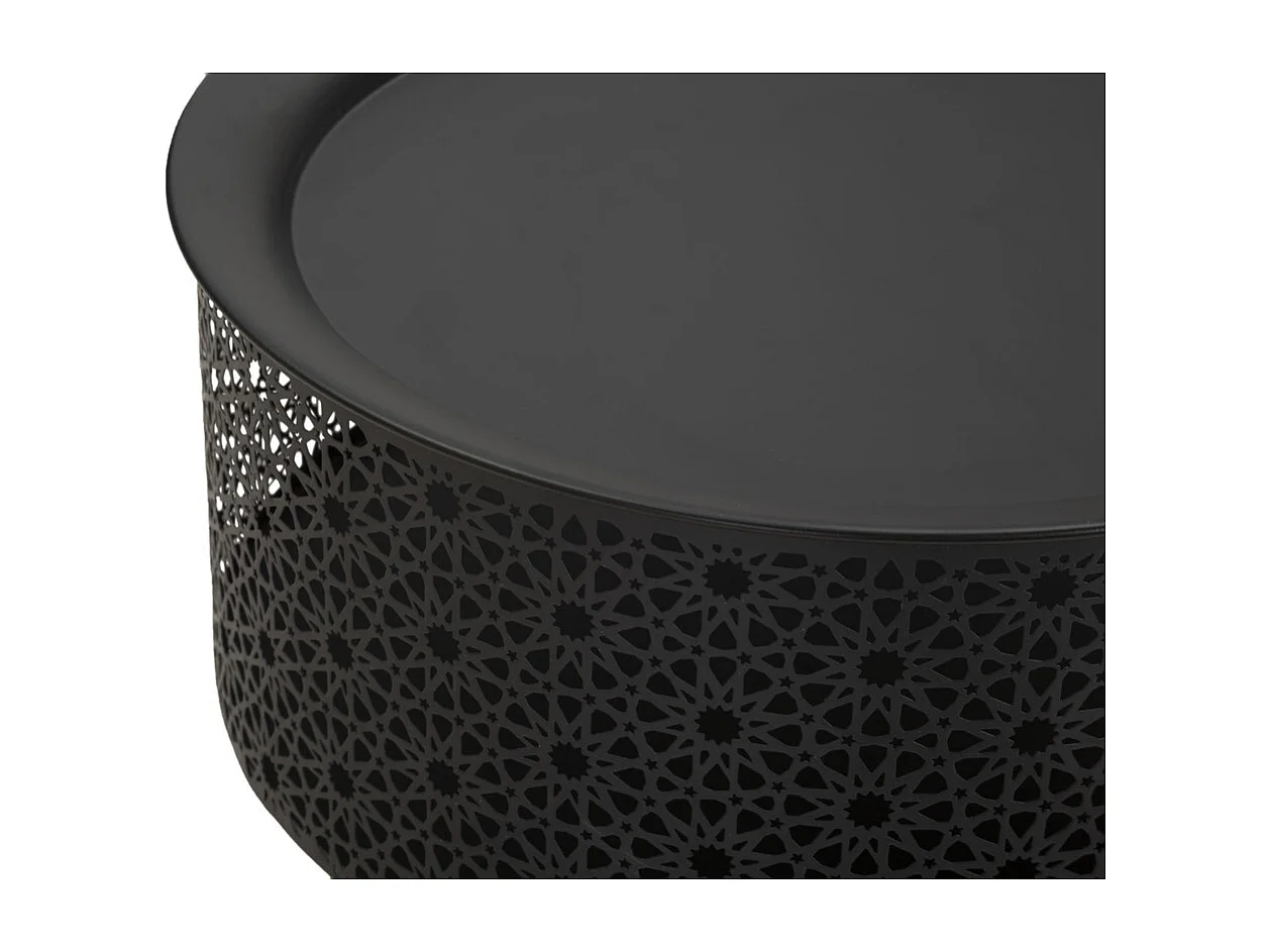 Koffietafel VKH523, Zwart, 35x35x50 cm, Kendra Home