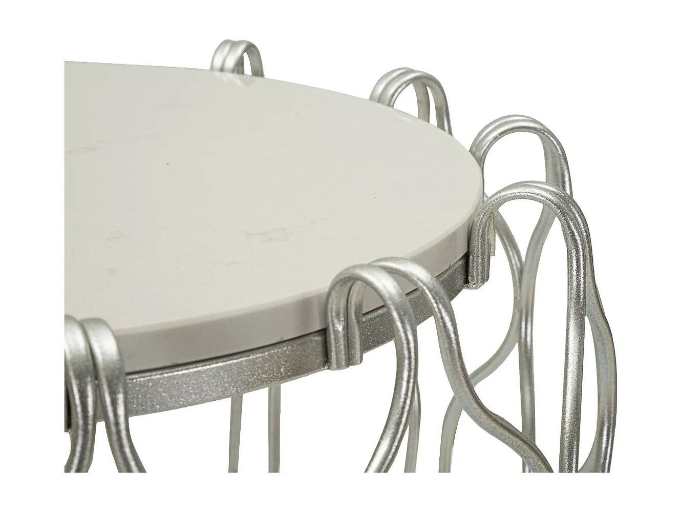 Koffietafel VKH530, Zilver, 47,5x47,5x61,5 cm, Kendra Home