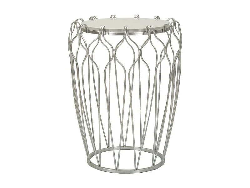 Koffietafel VKH530, Zilver, 47,5x47,5x61,5 cm, Kendra Home