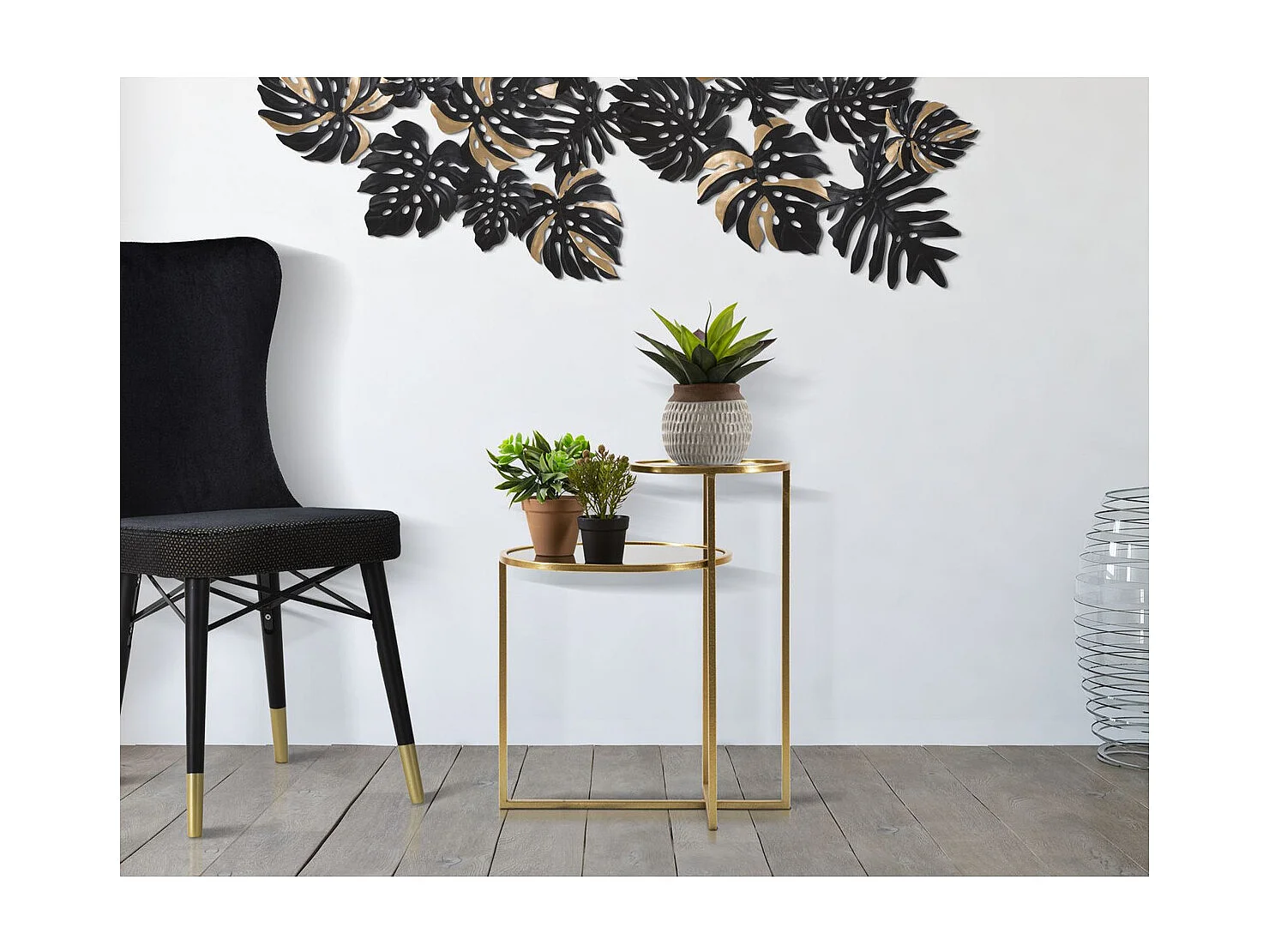 Tavolino VKH570, Oro, 50x40x60,5 cm, Kendra Home