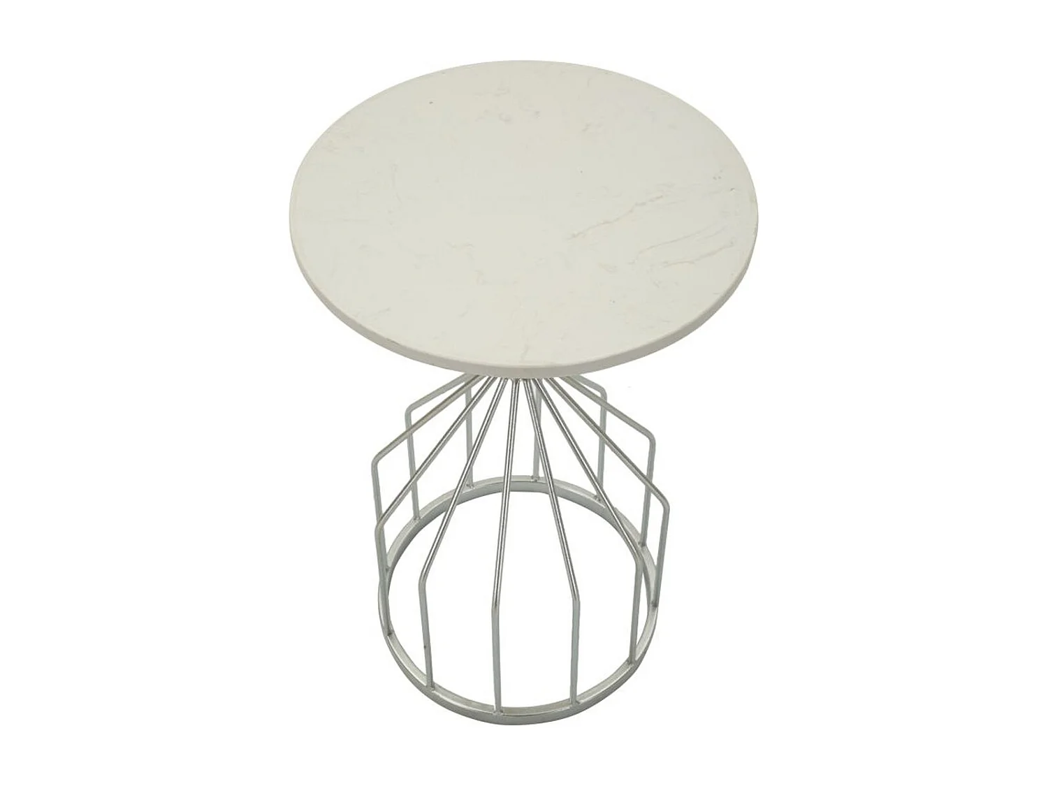 Mesa de Centro VKH532, Plata, 37,5x37,5x58 cm, Kendra Home