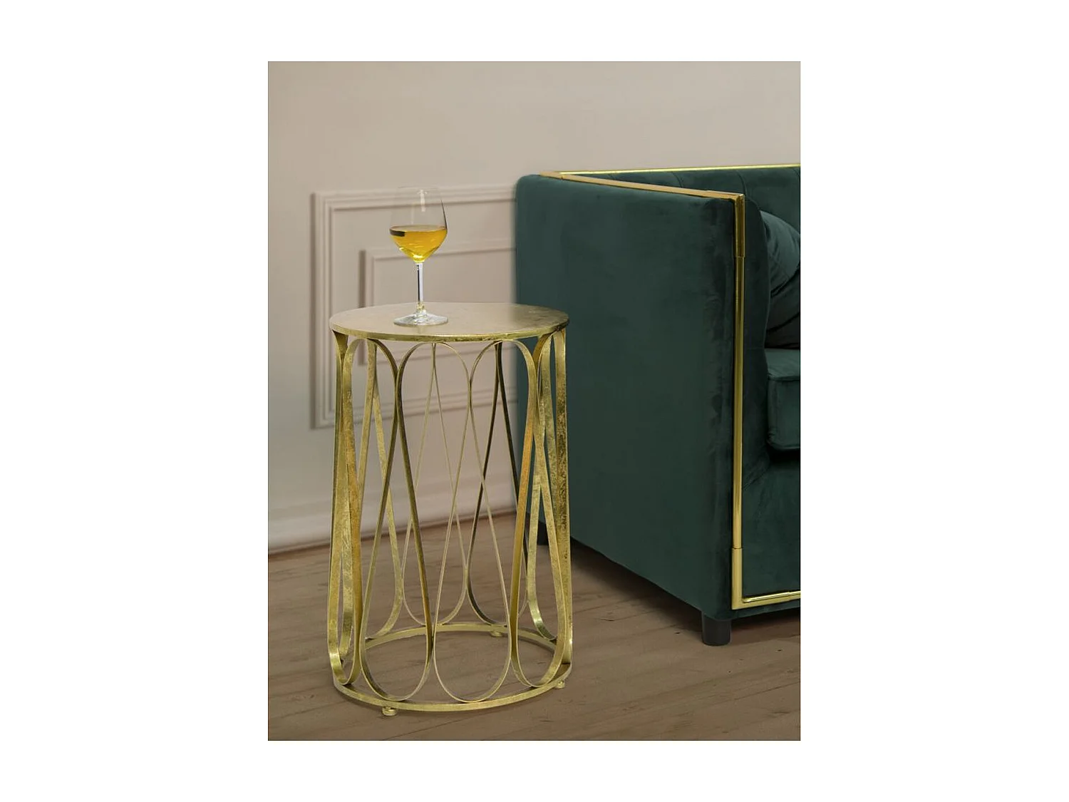 Koffietafel VKH520, Goud, 37x37x58 cm, Kendra Home