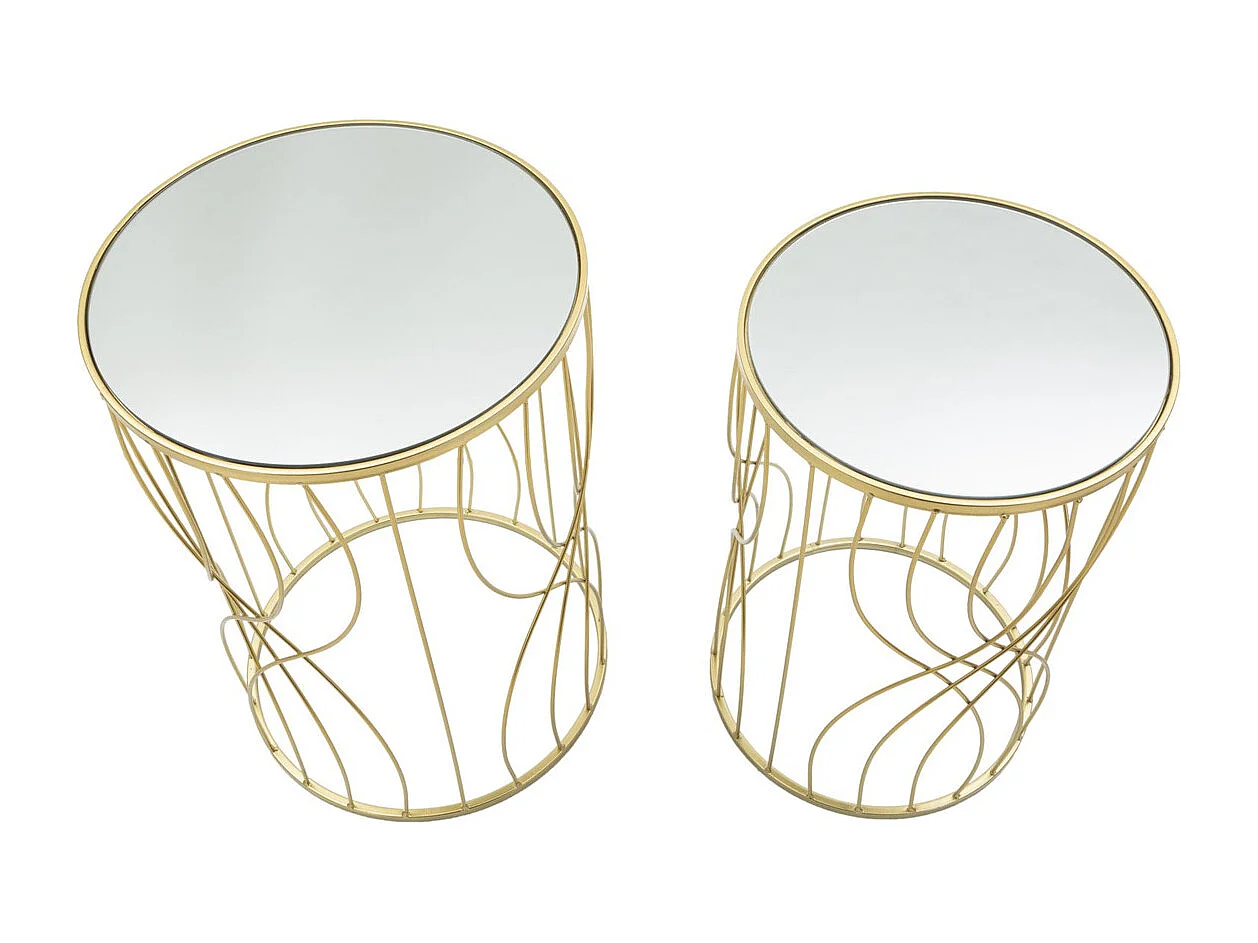 Beistelltisch-Set VKH545, Gold, 38x38x55 cm, Kendra Home