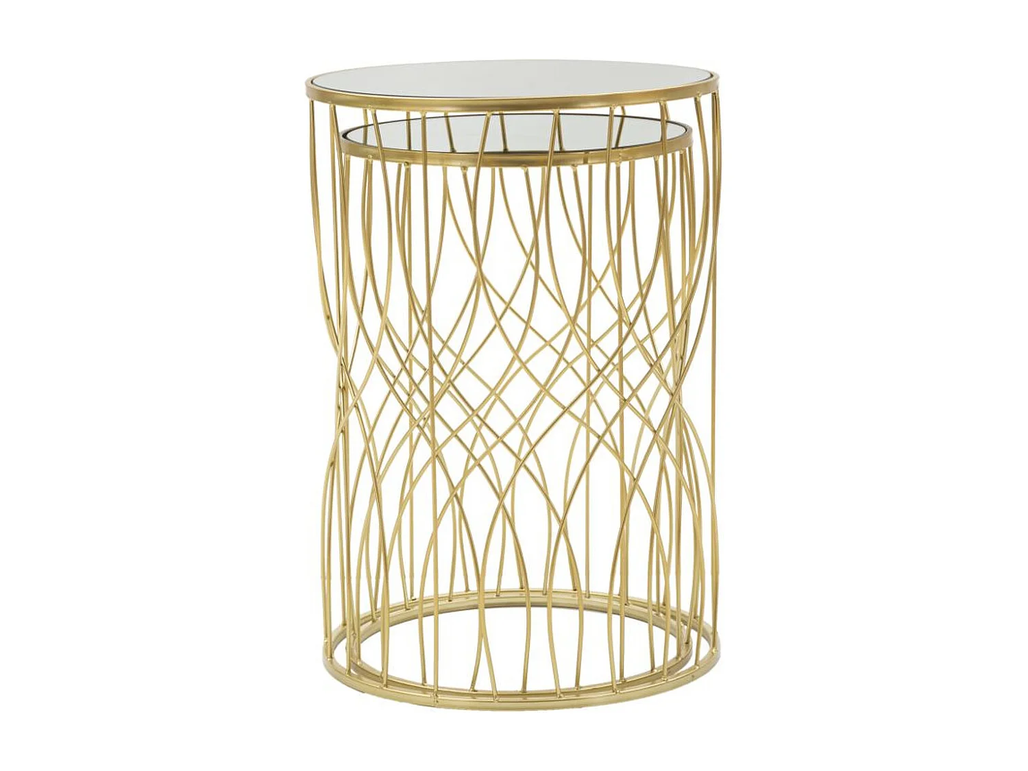 Beistelltisch-Set VKH545, Gold, 38x38x55 cm, Kendra Home