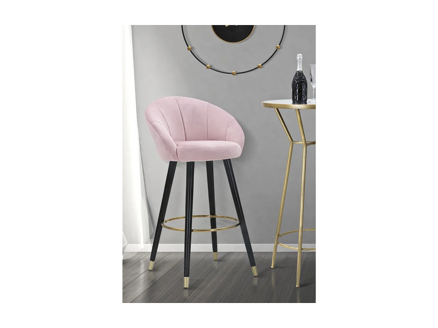 Hoher Hocker VKH431, Rosa, 55x56x104 cm, Kendra Home