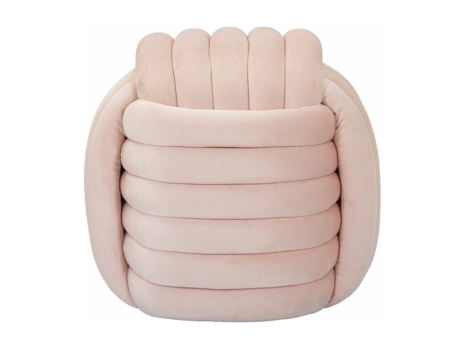 Pouf Coude 5, Rose, 45x45x45 cm, Kendra Home