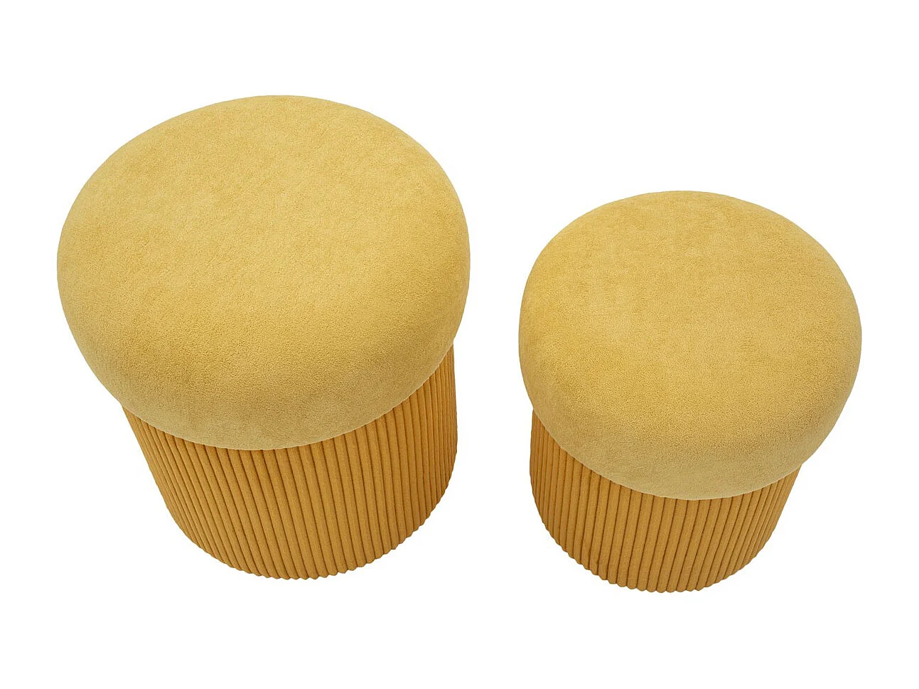 Pouf VKH722, Jaune, 44x42x42 cm, Kendra Home