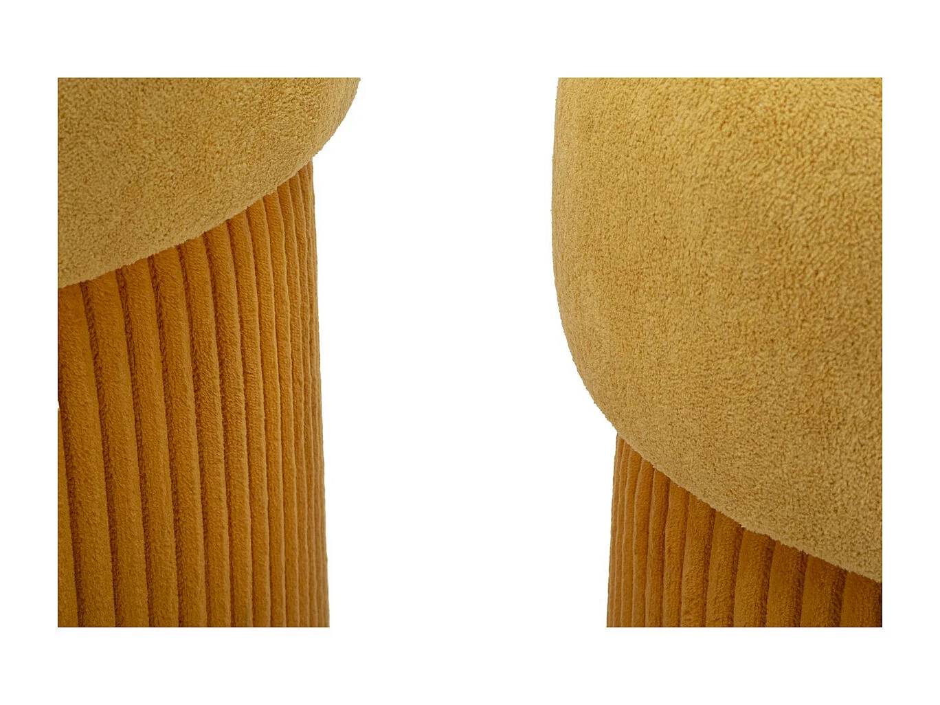 Pouf VKH722, Jaune, 44x42x42 cm, Kendra Home