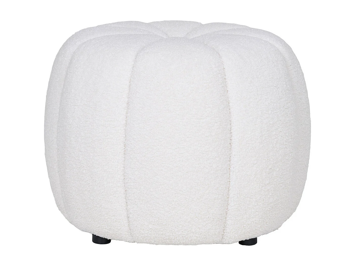 Hocker Paisley, Weiß, 48x48x38 cm, Kendra Home