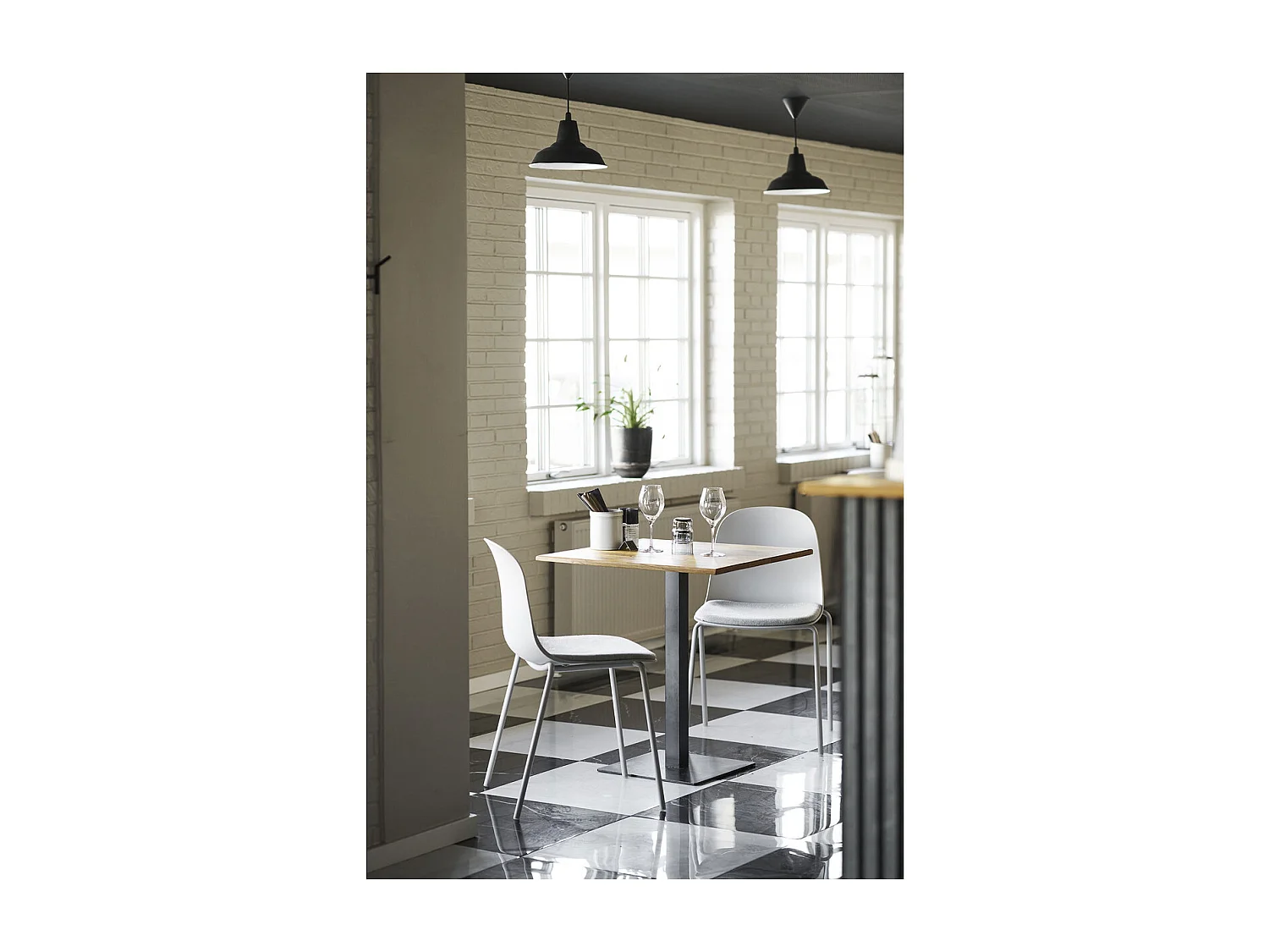 Lot de 2 Chaises Madalena, Gris, 53x50x85 cm, Kendra Home