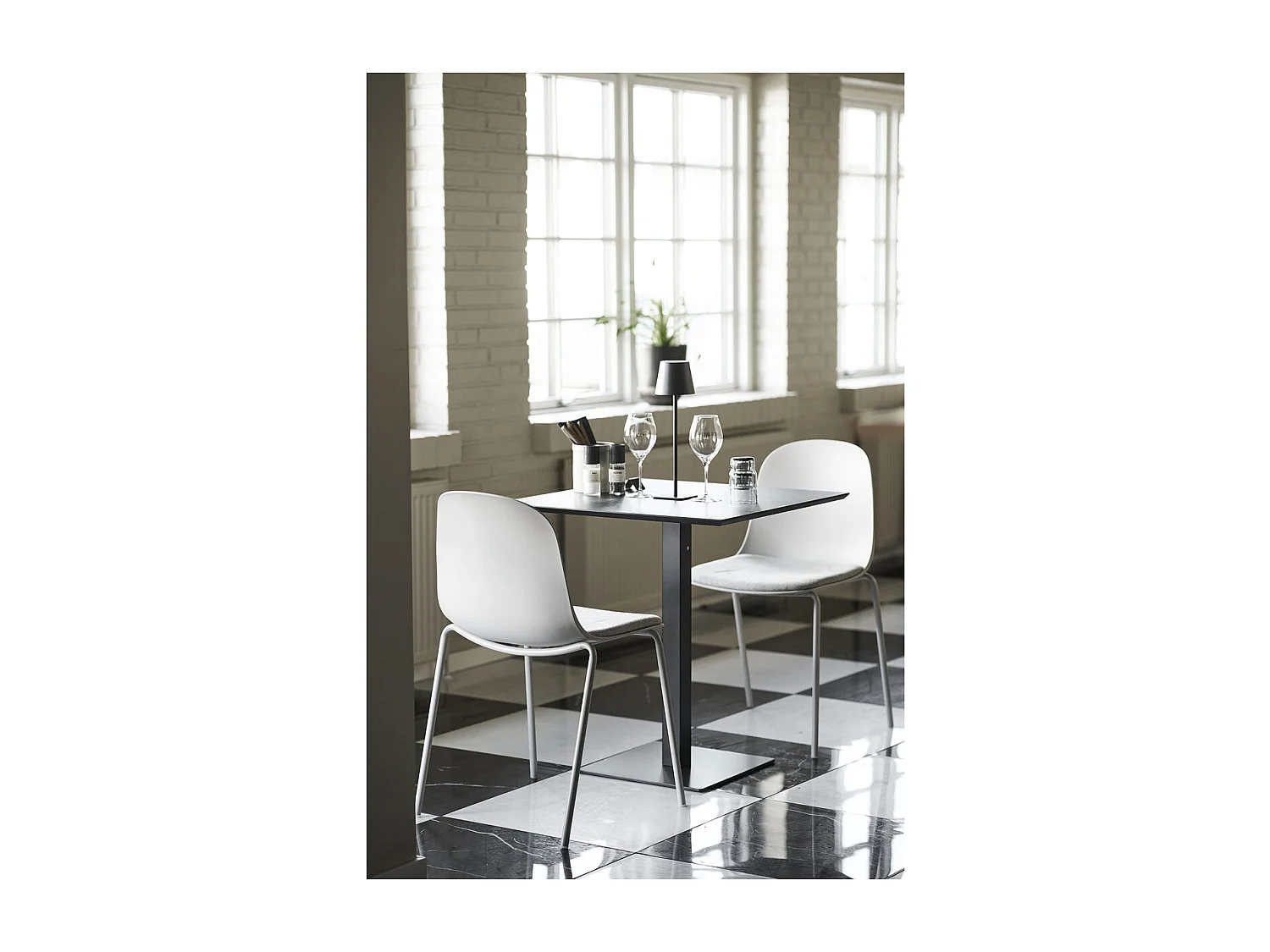 Lot de 2 Chaises Madalena, Gris, 53x50x85 cm, Kendra Home