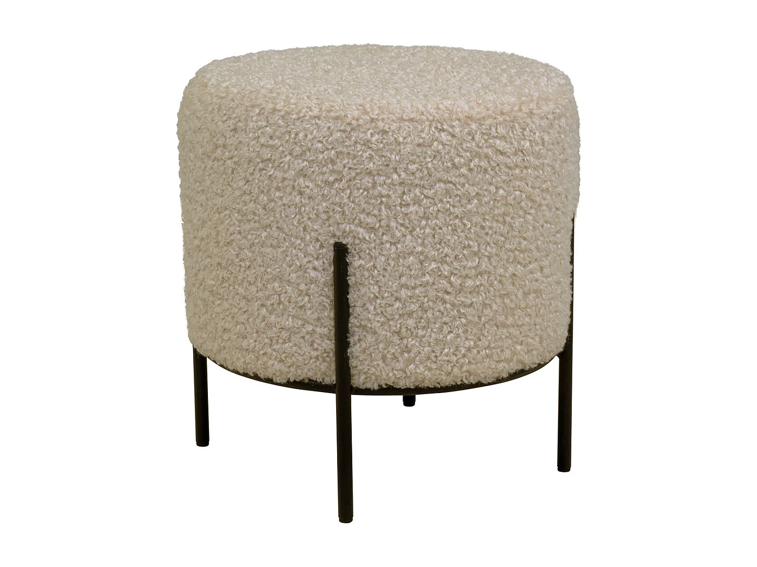Pouf Alford, Beige, 35,5x35,5x37 cm, Kendra Home