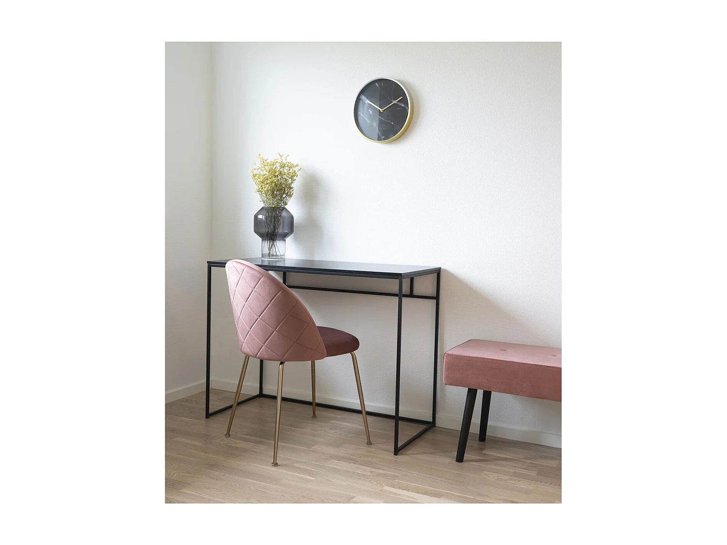 Lot de 2 Chaises Geneve, Rose, 56x51x76 cm, Kendra Home