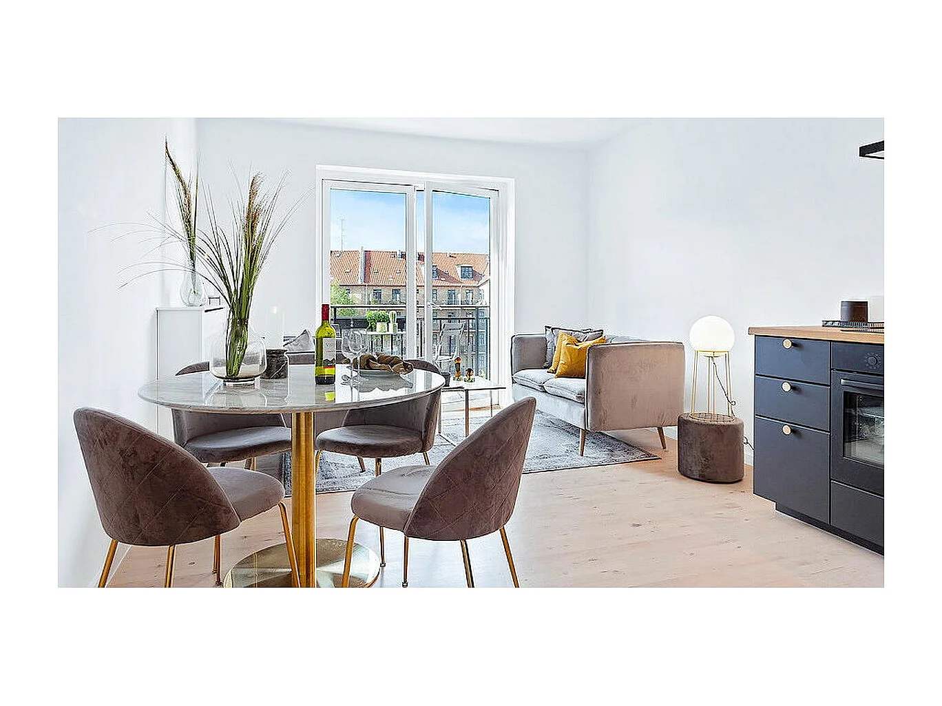 Conjunto de 2 Cadeiras Geneve, Cinzento, 56x51x76 cm, Kendra Home