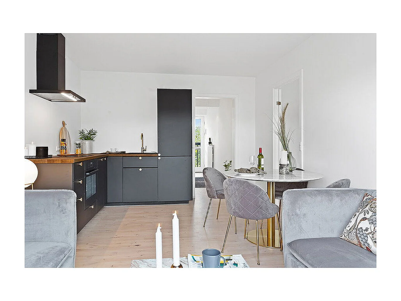 Conjunto de 2 Cadeiras Geneve, Cinzento, 56x51x76 cm, Kendra Home