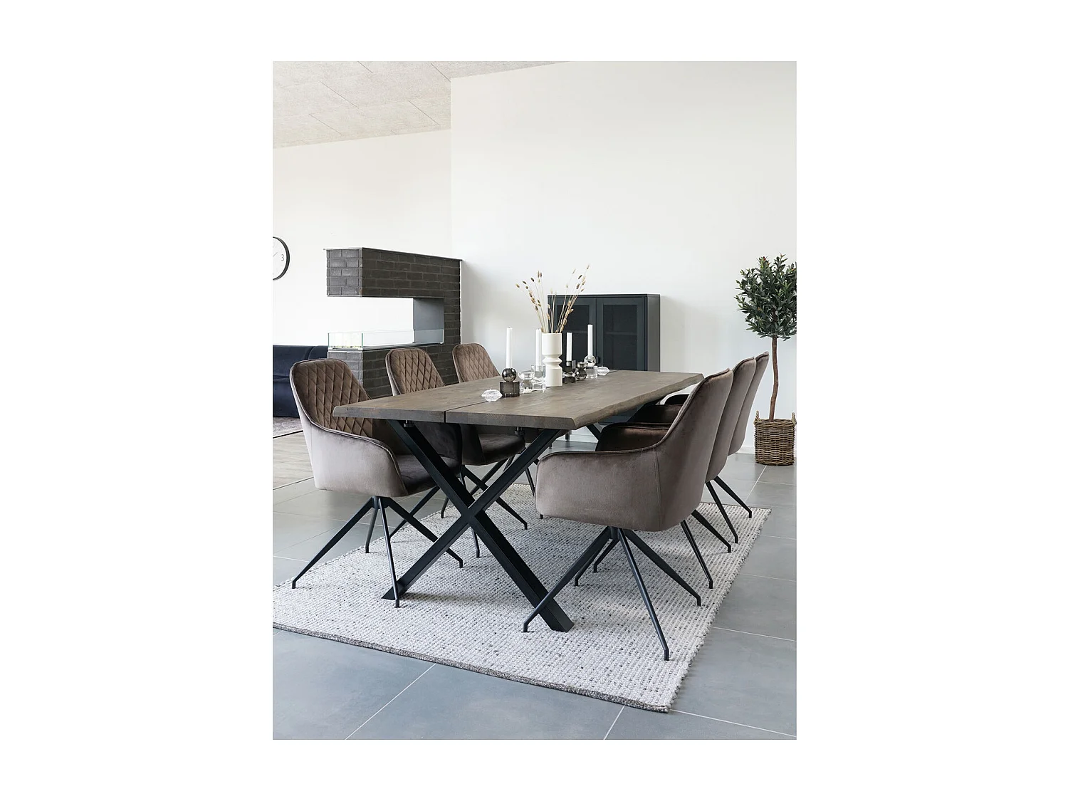 Silla Harbo, Marrón, 62x56x89 cm, Kendra Home