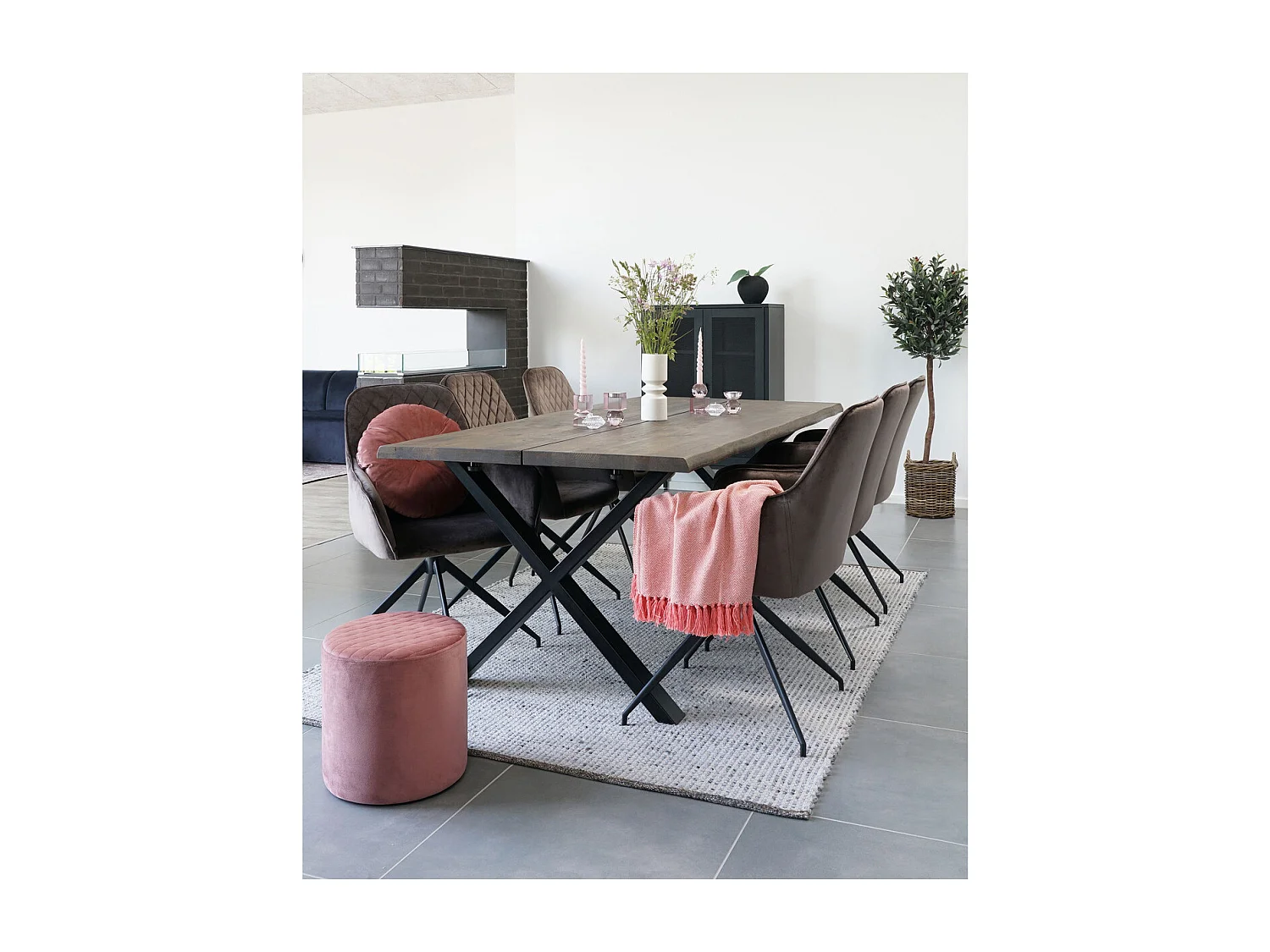 Silla Harbo, Marrón, 62x56x89 cm, Kendra Home