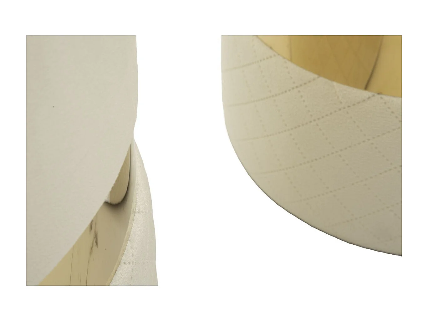 Lot de 2 Poufs VKH868, Beige, 37x37x42 cm, Kendra Home