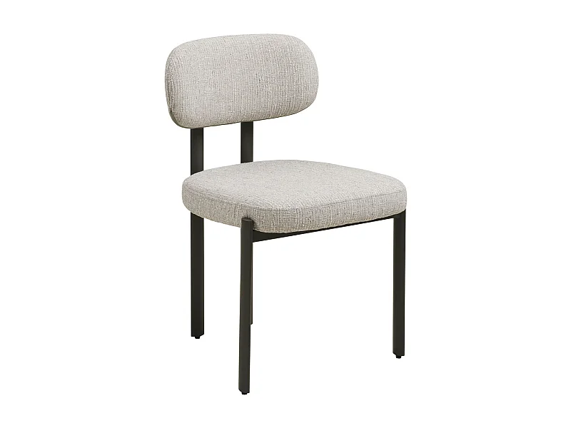 Conjunto de 2 Cadeiras Royan, Cinzento, 53x50x80,5 cm, Kendra Home